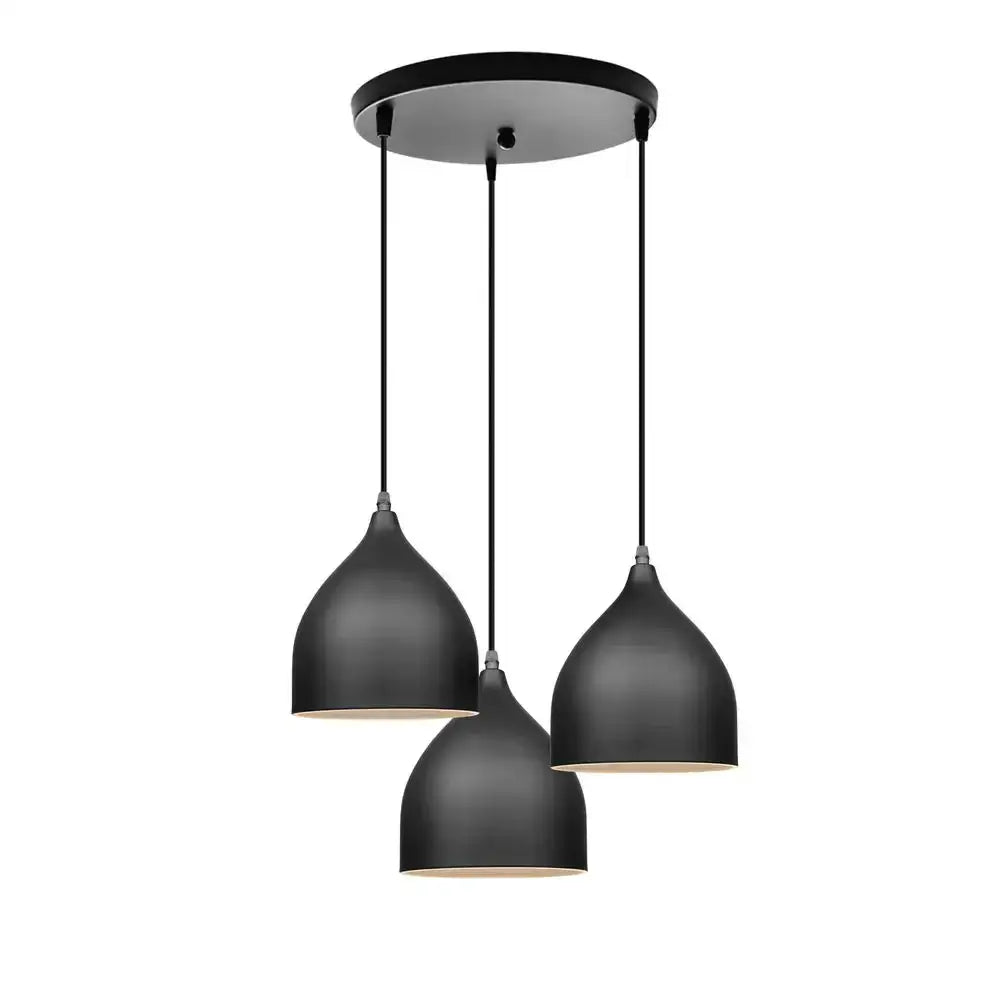 Modern matte black aluminum led pendant light kitchen teardrop shade