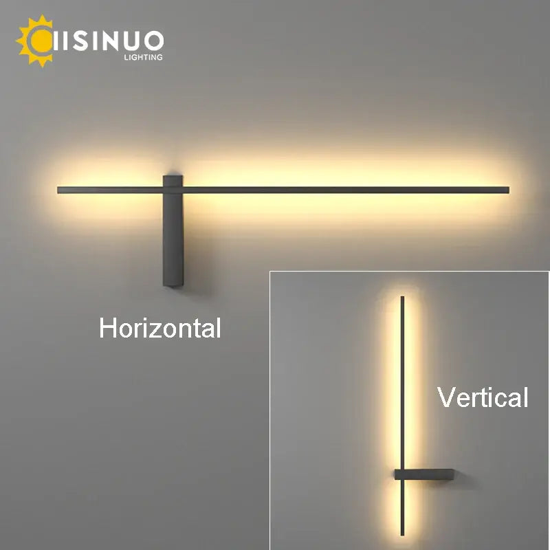 Modern minimalist black aluminum outdoor wall sconce – porch light
