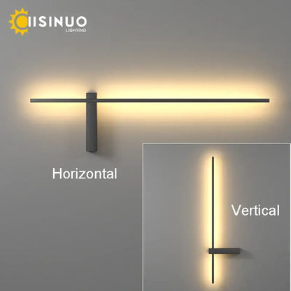 Modern minimalist black aluminum outdoor wall sconce – porch light
