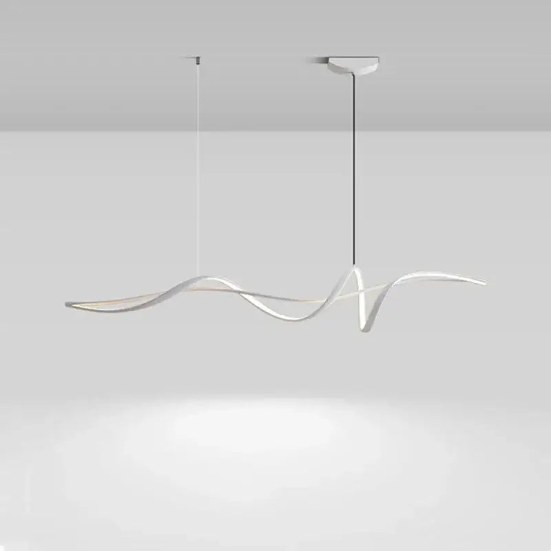 Modern black & white aluminum pendant light for dining room