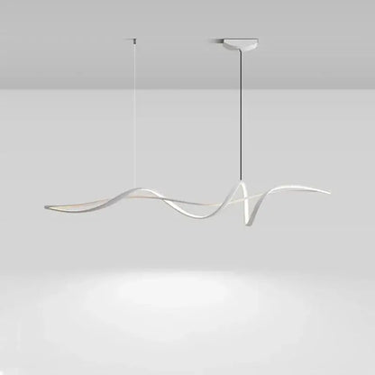 Modern black & white aluminum pendant light for dining room