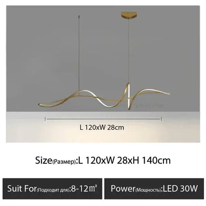Modern black & white aluminum pendant light for dining room