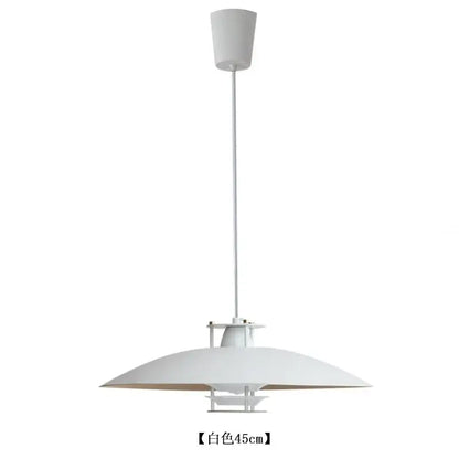 Modern white & copper aluminum pendant lights for kitchen island