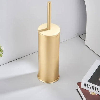 Matte black aluminum toilet brush holder set bathroom hardware
