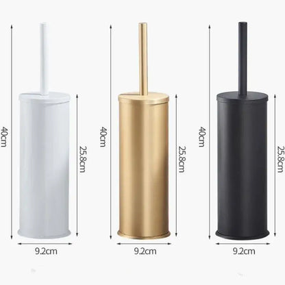 Matte black aluminum toilet brush holder set bathroom hardware