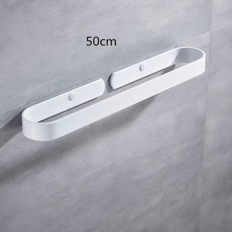 Modern matte black aluminum towel holder bathroom wall rack