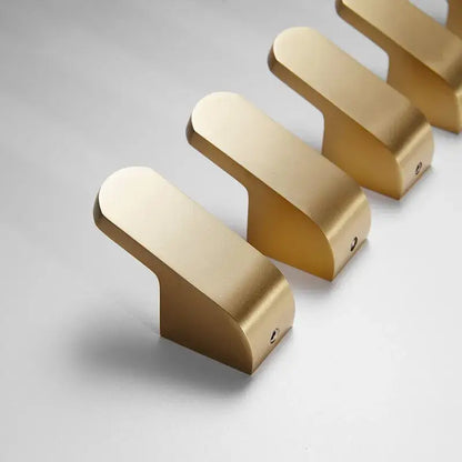 Minimalist brushed gold robe hook set for bathroom and kitchen