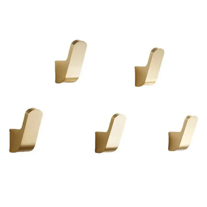 Minimalist brushed gold robe hook set for bathroom and kitchen