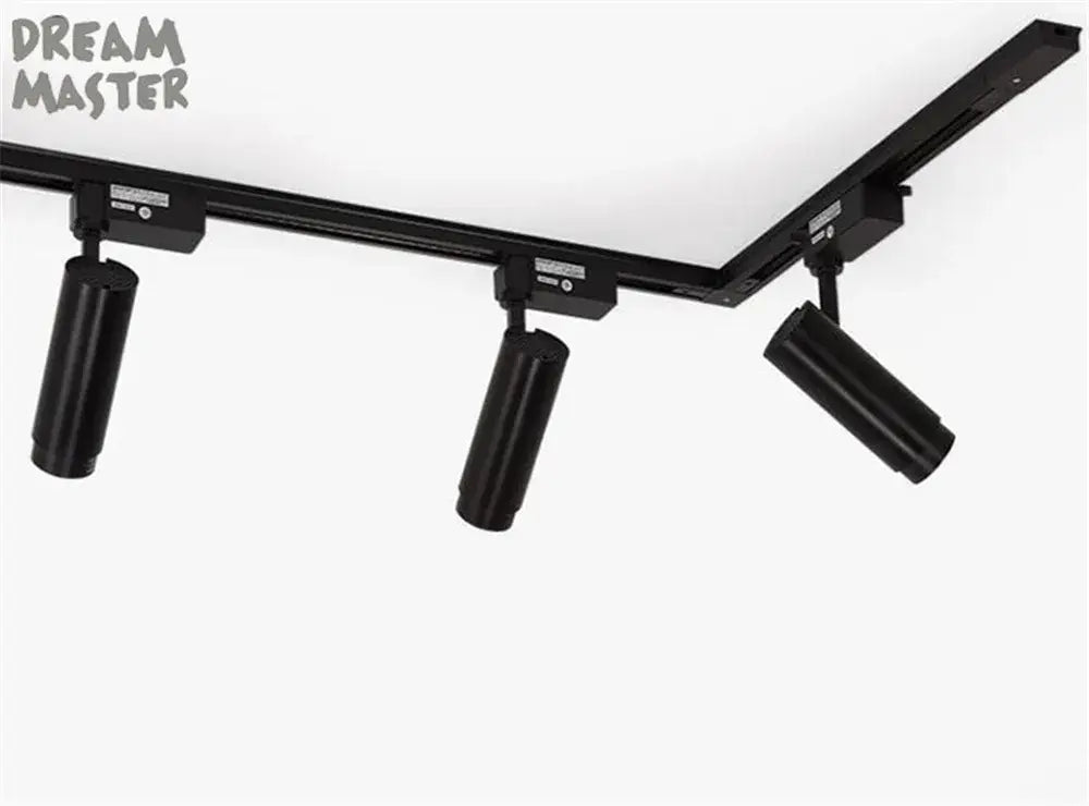 Modern black & white magnetic aluminum track rails living room light