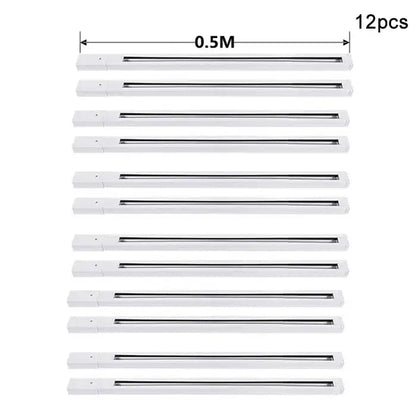 Modern black & white magnetic aluminum track rails living room light