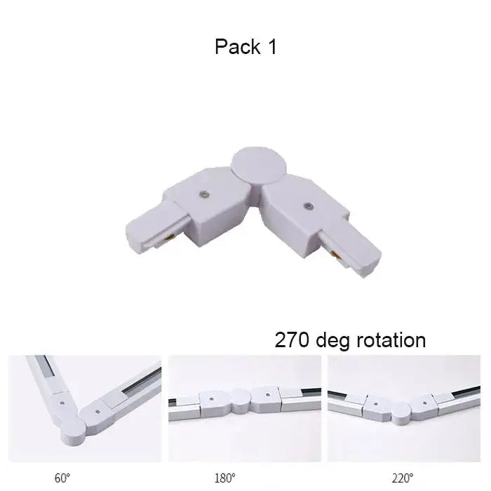 Modern black & white magnetic aluminum track rails living room light