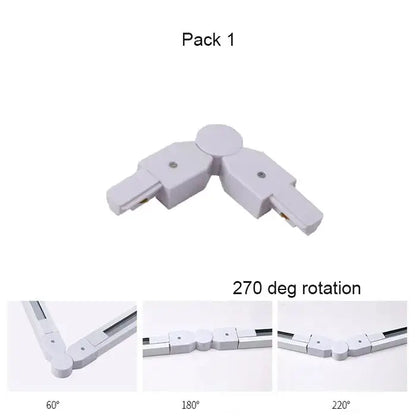 Modern black & white magnetic aluminum track rails living room light