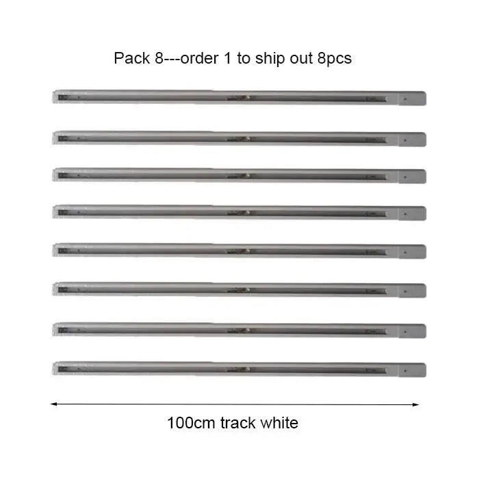 Modern black & white magnetic aluminum track rails living room light