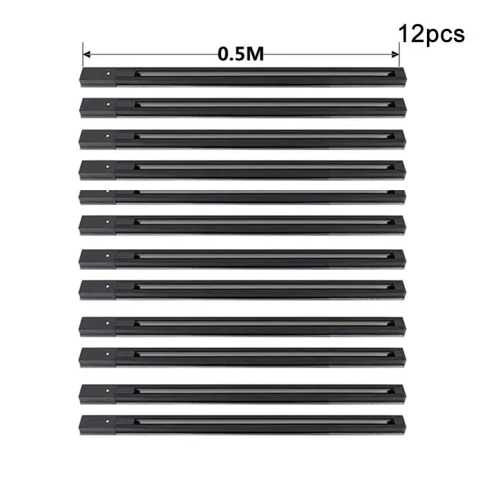 Modern black & white magnetic aluminum track rails living room light
