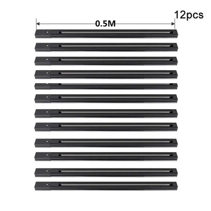 Modern black & white magnetic aluminum track rails living room light