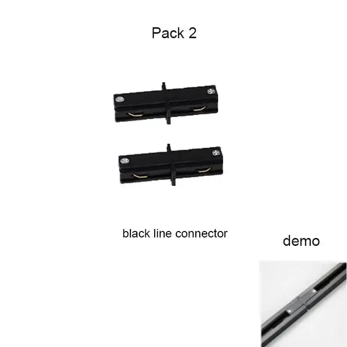 Modern black & white magnetic aluminum track rails living room light