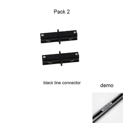 Modern black & white magnetic aluminum track rails living room light
