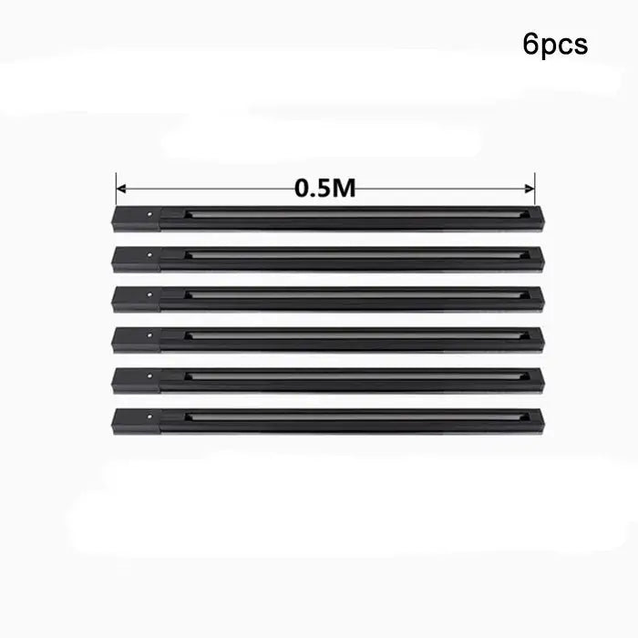 Modern black & white magnetic aluminum track rails living room light