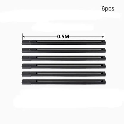 Modern black & white magnetic aluminum track rails living room light