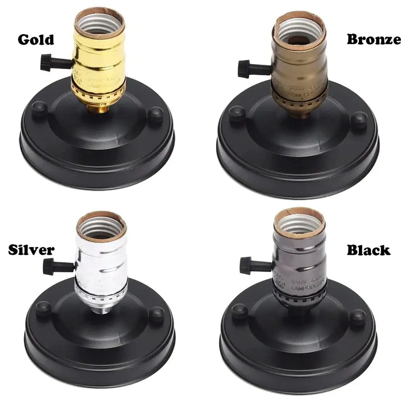 Vintage e27 socket wall lamp set of 4 – bedroom aluminum light