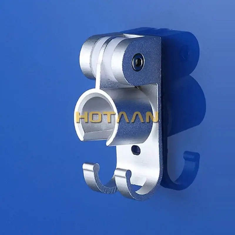 Modern blue & chrome hand shower holder hook bracket bathroom braided rope attachment