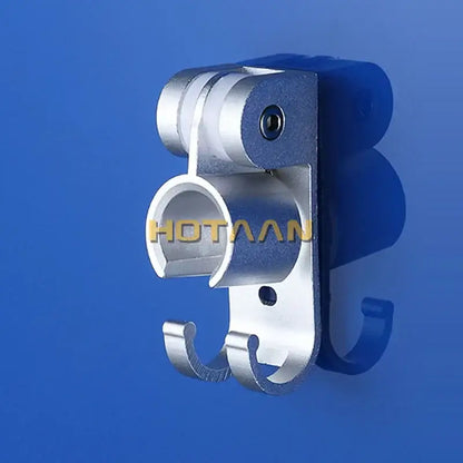 Modern blue & chrome hand shower holder hook bracket bathroom braided rope attachment