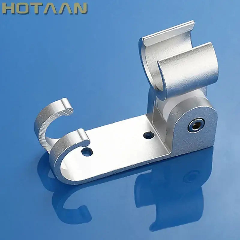 Modern blue & chrome hand shower holder hook bracket bathroom braided rope attachment