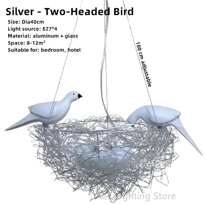Modern woven aluminum nest pendant light for dining room