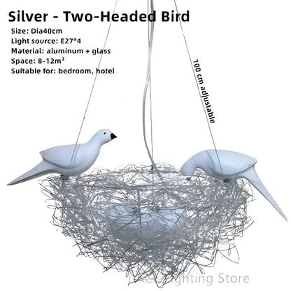 Modern woven aluminum nest pendant light for dining room