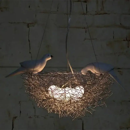 Modern woven aluminum nest pendant light for dining room