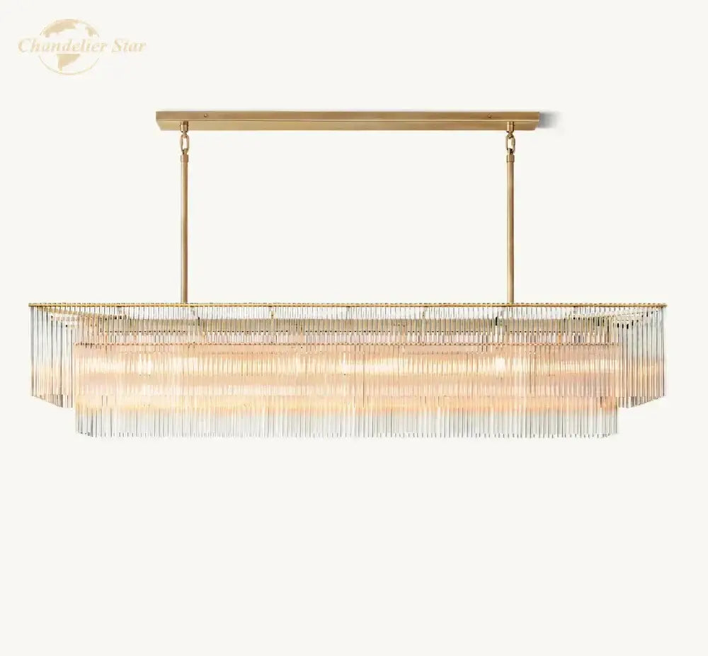 Modern brass amadeo crystal led chandelier dining room pendant light