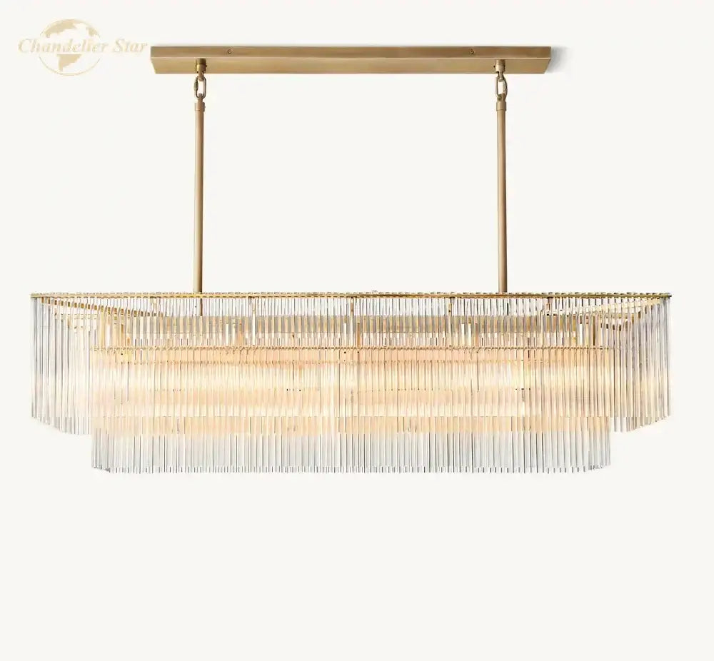Modern brass amadeo crystal led chandelier dining room pendant light