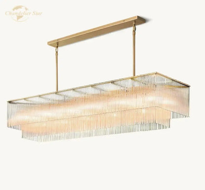 Modern brass amadeo crystal led chandelier dining room pendant light