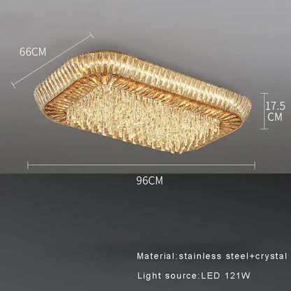 Luxe amber crystal ceiling chandelier for dining room