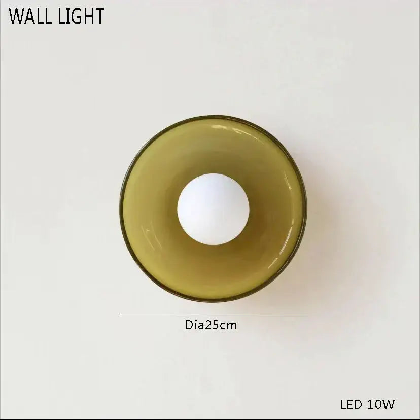 Modern green & gold glass ceiling chandelier for living room