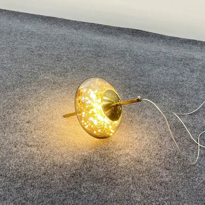 Modern amber glass chandelier dining room fairy light pendant