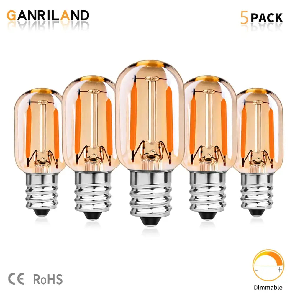 Vintage amber glass led filament bulb bedroom accent light
