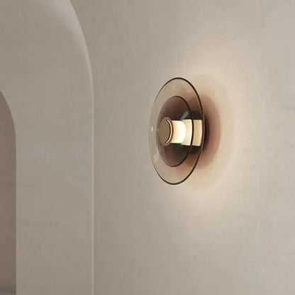 Modern black and amber minimalist led sconce wall lamp bedroom