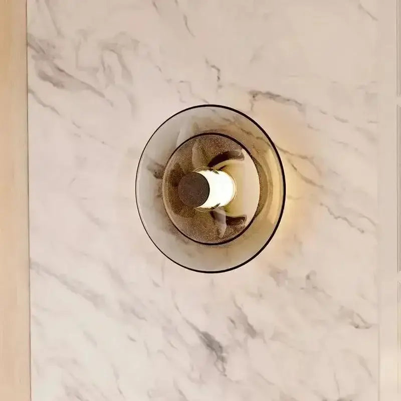 Modern black and amber minimalist led sconce wall lamp bedroom
