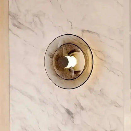 Modern black and amber minimalist led sconce wall lamp bedroom