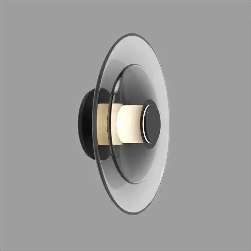 Modern black and amber minimalist led sconce wall lamp bedroom