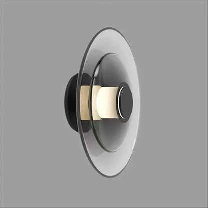 Modern black and amber minimalist led sconce wall lamp bedroom