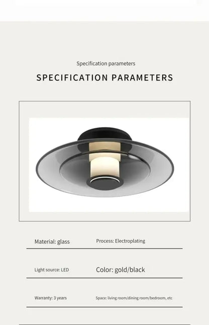 Modern black and amber minimalist led sconce wall lamp bedroom