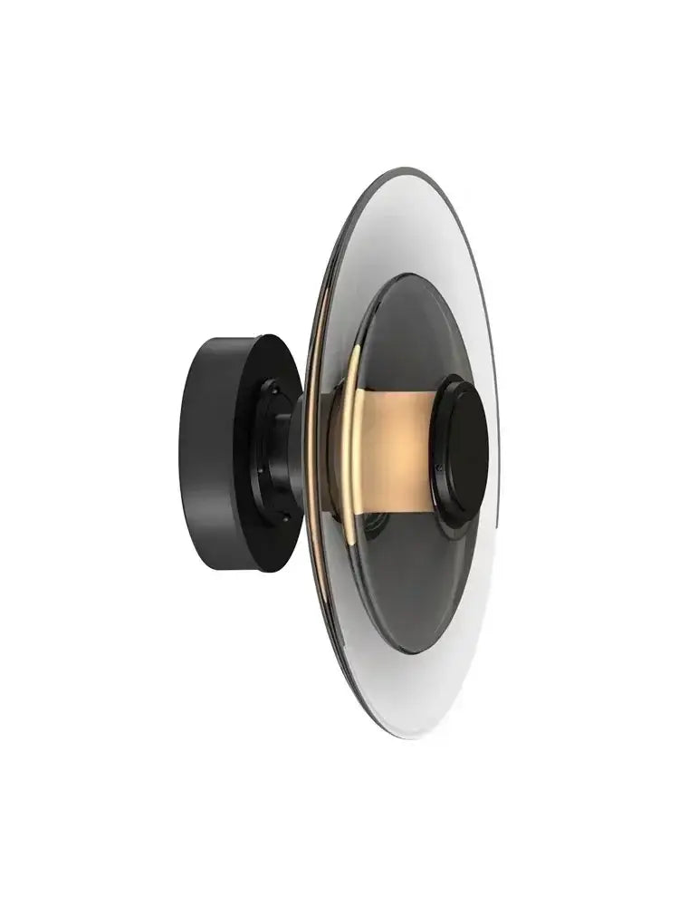 Modern black and amber minimalist led sconce wall lamp bedroom