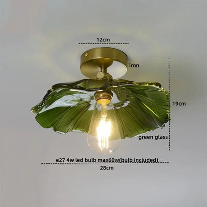 Modern amber glass led ceiling lights dining room pendant