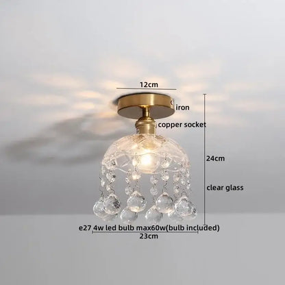 Modern amber glass led ceiling lights dining room pendant