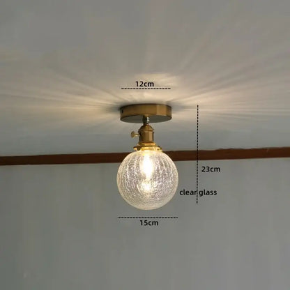 Modern amber glass led ceiling lights dining room pendant