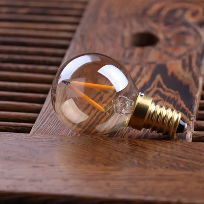 Amber glass led filament globe bulb bedroom fairy light