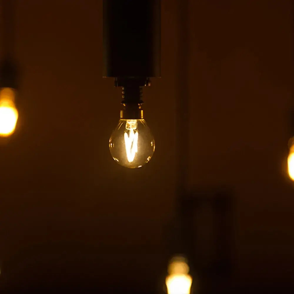 Amber glass led filament globe bulb bedroom fairy light