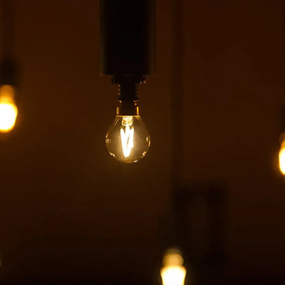 Amber glass led filament globe bulb bedroom fairy light
